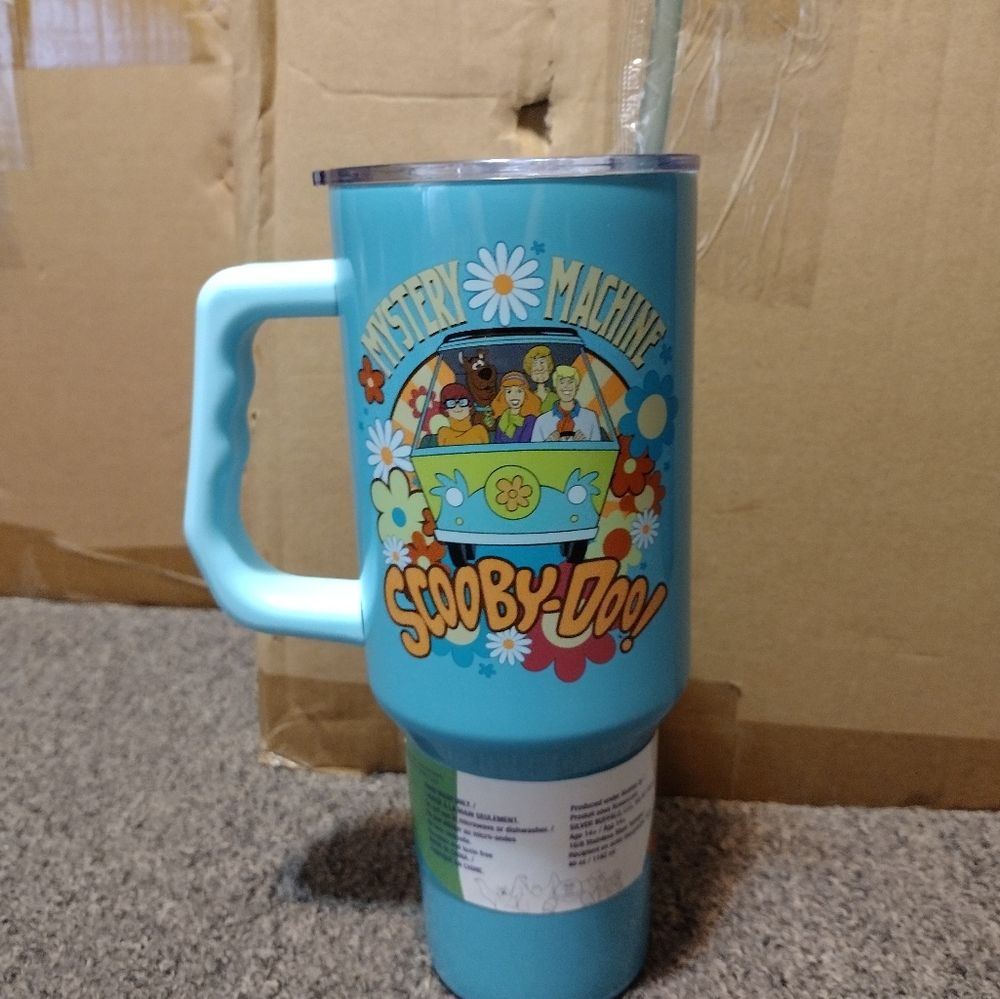 Scooby-Doo & The Gang Mystery Machine Stainless Steel Tumbler With Handle 40 FL - Picture 3 of 4